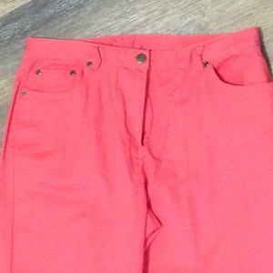 E747 Ruby Rd.  Sz 10 a Peach orange Capri  EUC